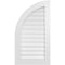 Ekena Millwork Quarter Round Top Left Surface Mount PVC Gable Vent w/ 3-1/2"W x 1"P Standard Frame, 22"W x 40"H GVPQL22X4001SF - alternate 1